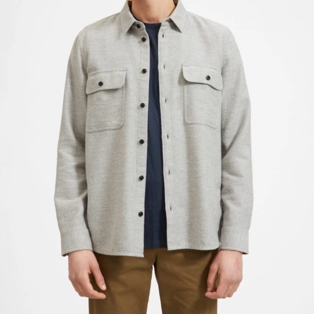 Everlane‎ - men’s The heavyweight Overshirt long sleeves button down grey top M